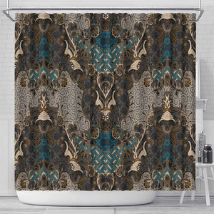 Madiba Nelson Mandela Batik Shower Curtain Black Indonesia Heritage - African Pride