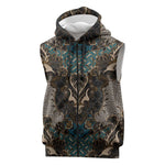 Madiba Nelson Mandela Batik Sleeveless Zip Hoodie Black Indonesia Heritage - African Pride