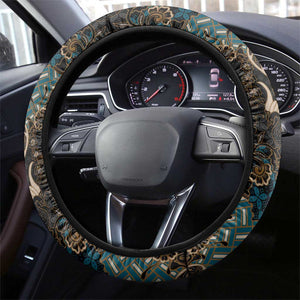Madiba Nelson Mandela Batik Steering Wheel Cover Black Indonesia Heritage - African Pride