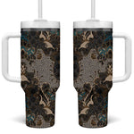 Madiba Nelson Mandela Batik Tumbler With Handle Black Indonesia Heritage LT15