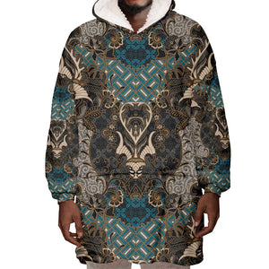 Madiba Nelson Mandela Batik Wearable Blanket Hoodie Black Indonesia Heritage - African Pride