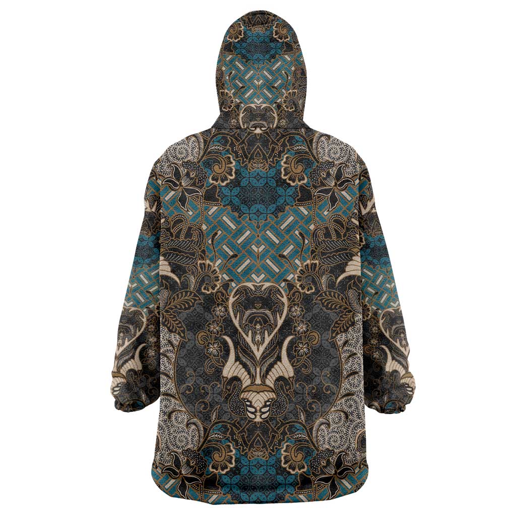 Madiba Nelson Mandela Batik Wearable Blanket Hoodie Black Indonesia Heritage - African Pride
