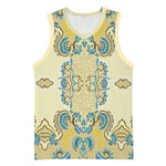 Madiba Nelson Mandela Batik Basketball Jersey Yellow Blue Indonesia Heritage LT15