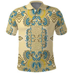 Madiba Nelson Mandela Batik Polo Shirt Yellow Blue Indonesia Heritage - African Pride