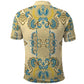 Madiba Nelson Mandela Batik Polo Shirt Yellow Blue Indonesia Heritage - African Pride