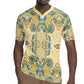 Madiba Nelson Mandela Batik Rugby Jersey Yellow Blue Indonesia Heritage - African Pride
