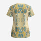 Madiba Nelson Mandela Scrub Top Indonesia Batik Yellow Bule - African Pride