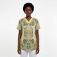 Madiba Nelson Mandela Scrub Top Indonesia Batik Yellow Bule - African Pride