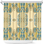 Madiba Nelson Mandela Batik Shower Curtain Yellow Blue Indonesia Heritage - African Pride