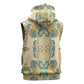 Madiba Nelson Mandela Batik Sleeveless Hoodie Yellow Blue Indonesia Heritage - African Pride