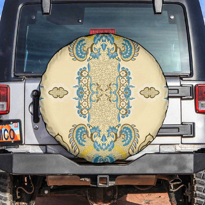 Madiba Nelson Mandela Batik Spare Tire Cover Yellow Blue Indonesia Heritage - African Pride