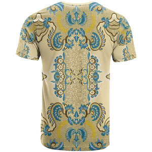 Madiba Nelson Mandela Batik T shirt Yellow Blue Indonesia Heritage - African Pride