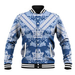 Indonesia Javanese Batik Nelson Mandela Madiba Blue Baseball Jacket - African Pride