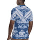 Indonesia Javanese Batik Nelson Mandela Madiba Blue Rugby Jersey - African Pride