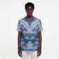 Indonesia Javanese Batik Scrub Top Nelson Mandela Madiba Blue - African Pride