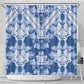 Indonesia Javanese Batik Nelson Mandela Madiba Blue Shower Curtain - African Pride