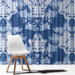 Indonesia Javanese Batik Nelson Mandela Madiba Blue Window Curtain - African Pride