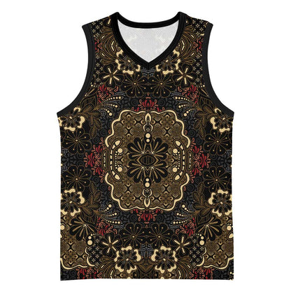 Indonesia Javanese Batik Nelson Mandela Madiba Vintage Style Basketball Jersey LT15