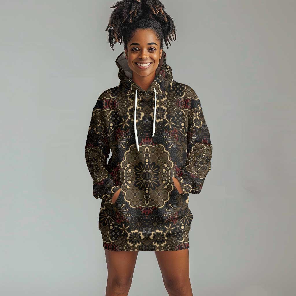 Indonesia Javanese Batik Nelson Mandela Madiba Vintage Style Hoodie Dress - African Pride