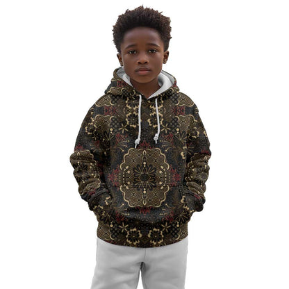 Indonesia Javanese Batik Nelson Mandela Madiba Vintage Style Kid Hoodie - African Pride