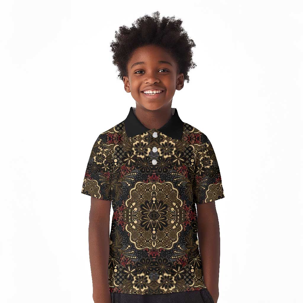 Indonesia Javanese Batik Nelson Mandela Madiba Vintage Style Kid Polo Shirt - African Pride