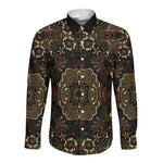 Indonesia Javanese Batik Nelson Mandela Madiba Vintage Style Long Sleeve Button Shirt - African Pride