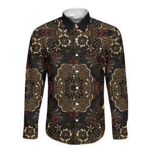 Indonesia Javanese Batik Nelson Mandela Madiba Vintage Style Long Sleeve Button Shirt - African Pride