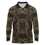 Indonesia Javanese Batik Nelson Mandela Madiba Vintage Style Long Sleeve Polo Shirt - African Pride