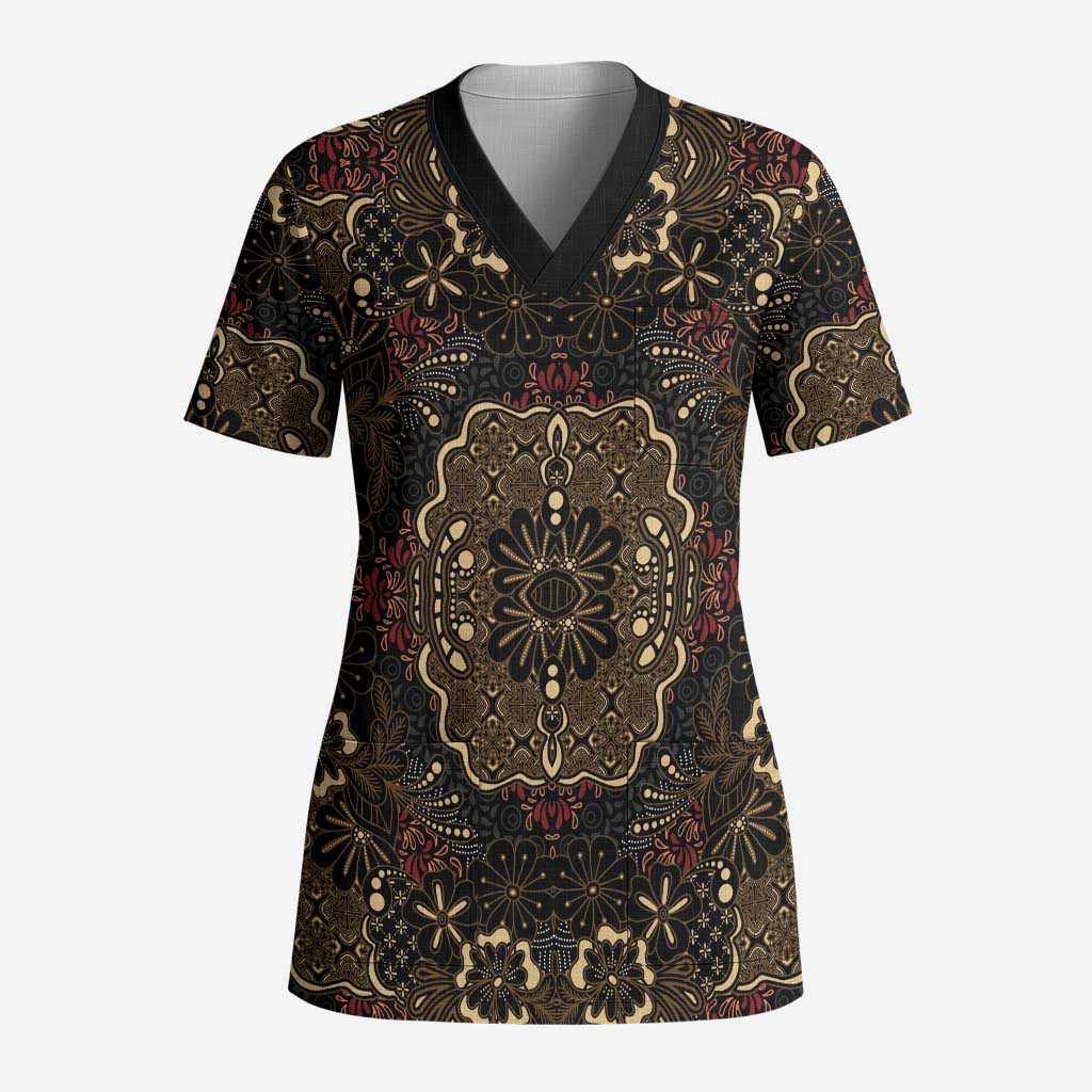 Indonesia Javanese Batik Scrub Top Nelson Mandela Madiba Vintage Style - African Pride