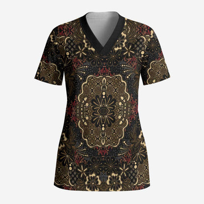 Indonesia Javanese Batik Scrub Top Nelson Mandela Madiba Vintage Style - African Pride