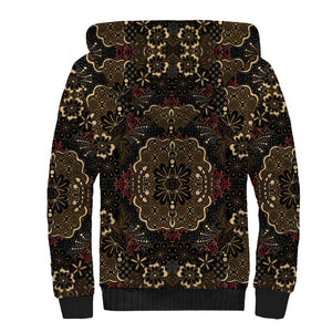 Indonesia Javanese Batik Nelson Mandela Madiba Vintage Style Sherpa Hoodie - African Pride