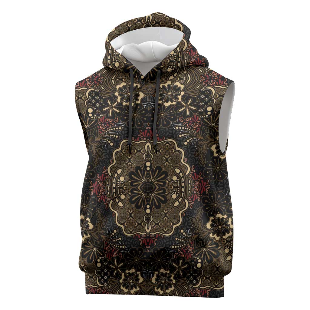 Indonesia Javanese Batik Nelson Mandela Madiba Vintage Style Sleeveless Hoodie - African Pride