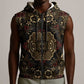 Indonesia Javanese Batik Nelson Mandela Madiba Vintage Style Sleeveless Zip Hoodie - African Pride