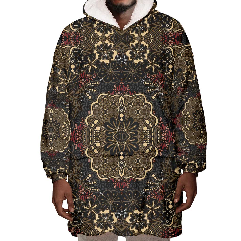 Indonesia Javanese Batik Nelson Mandela Madiba Vintage Style Wearable Blanket Hoodie - African Pride