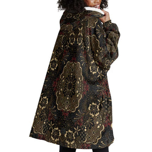 Indonesia Javanese Batik Nelson Mandela Madiba Vintage Style Wearable Blanket Hoodie - African Pride