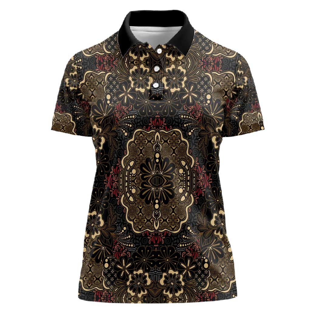 Indonesia Javanese Batik Nelson Mandela Madiba Vintage Style Women Polo Shirt - African Pride