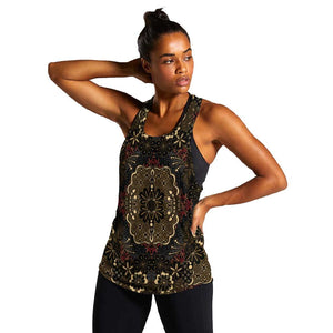Indonesia Javanese Batik Nelson Mandela Madiba Vintage Style Women Racerback Tank - African Pride