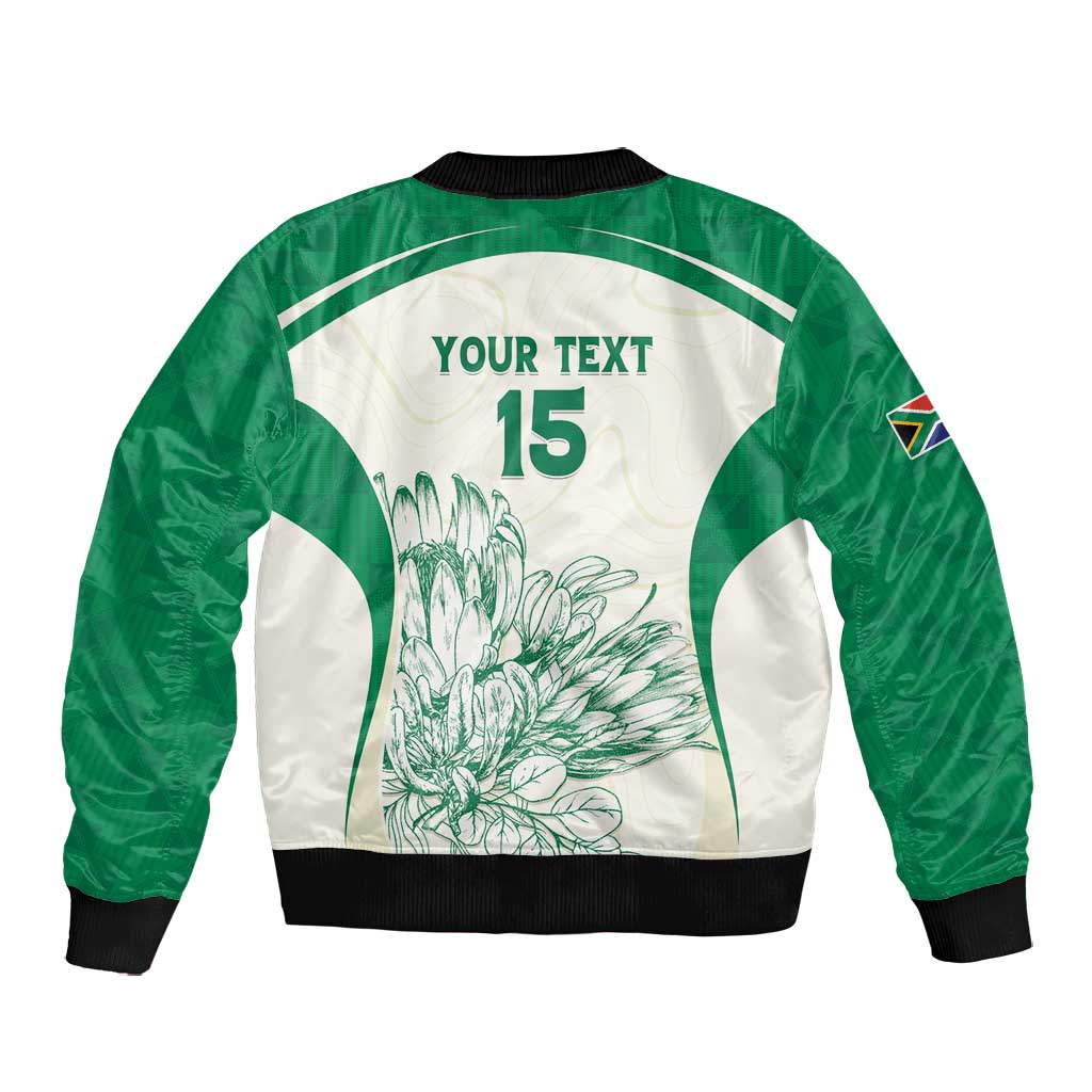 Custom South Africa Cricket Bomber Jacket We Are Champions - African Pride