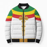 Ethiopia Meskel Bomber Puffer Jacket Ethiopian Cross