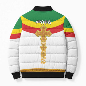 Ethiopia Meskel Bomber Puffer Jacket Ethiopian Cross