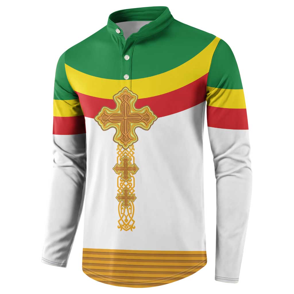 Ethiopia Meskel Button Sweatshirt Ethiopian Cross