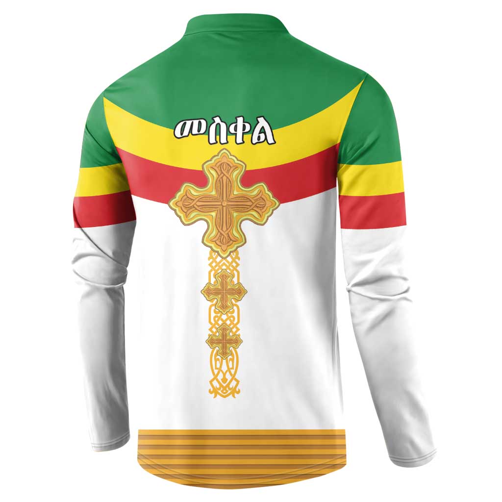 Ethiopia Meskel Button Sweatshirt Ethiopian Cross