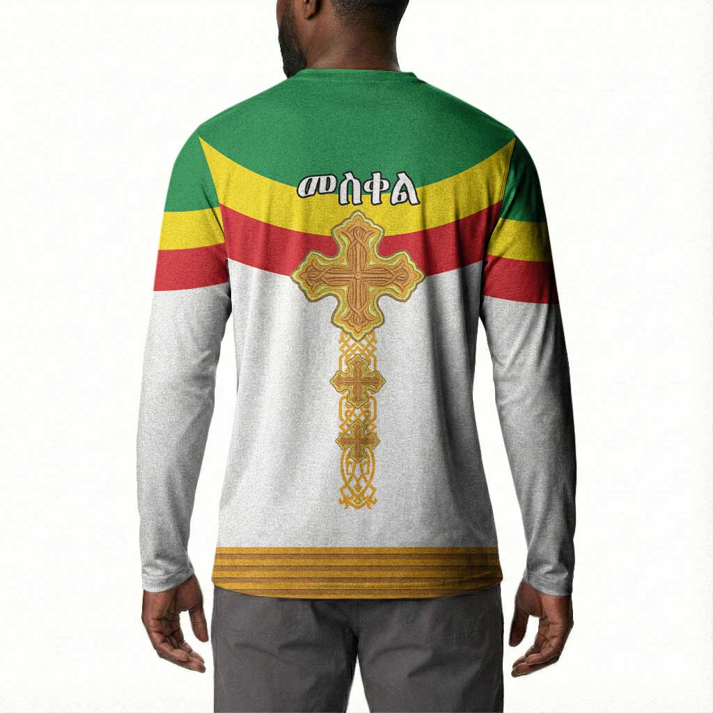 Ethiopia Meskel Button Sweatshirt Ethiopian Cross