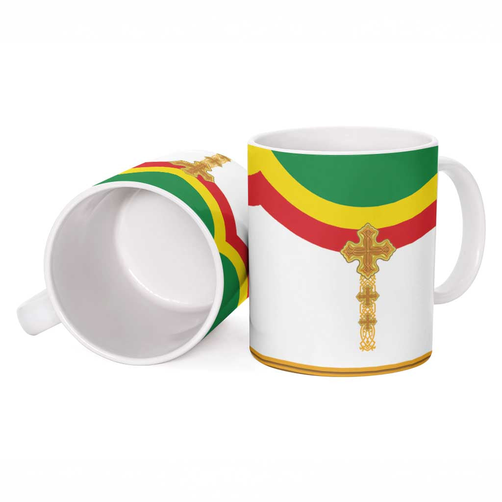 Ethiopia Meskel Ceramic Mug Ethiopian Cross