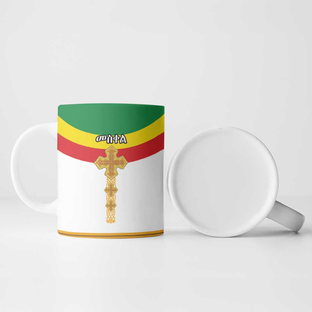 Ethiopia Meskel Ceramic Mug Ethiopian Cross