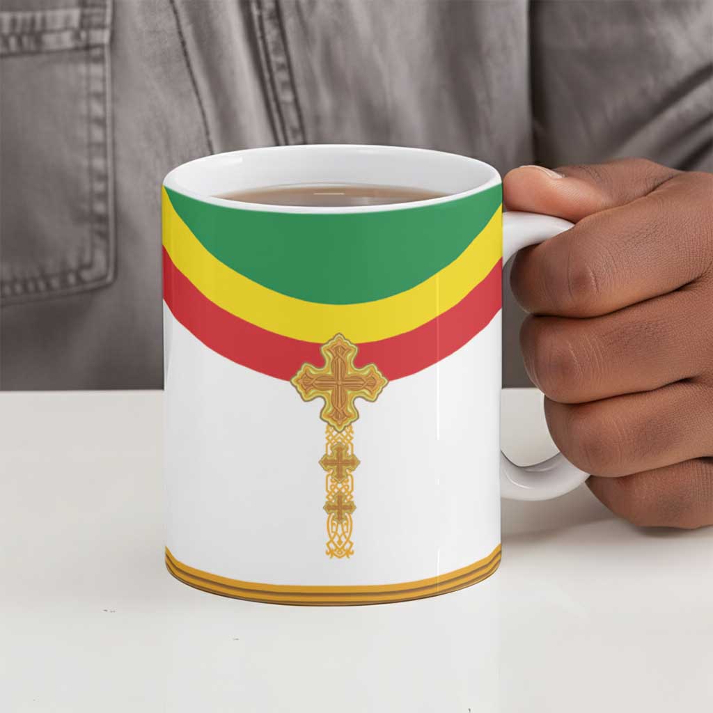 Ethiopia Meskel Ceramic Mug Ethiopian Cross
