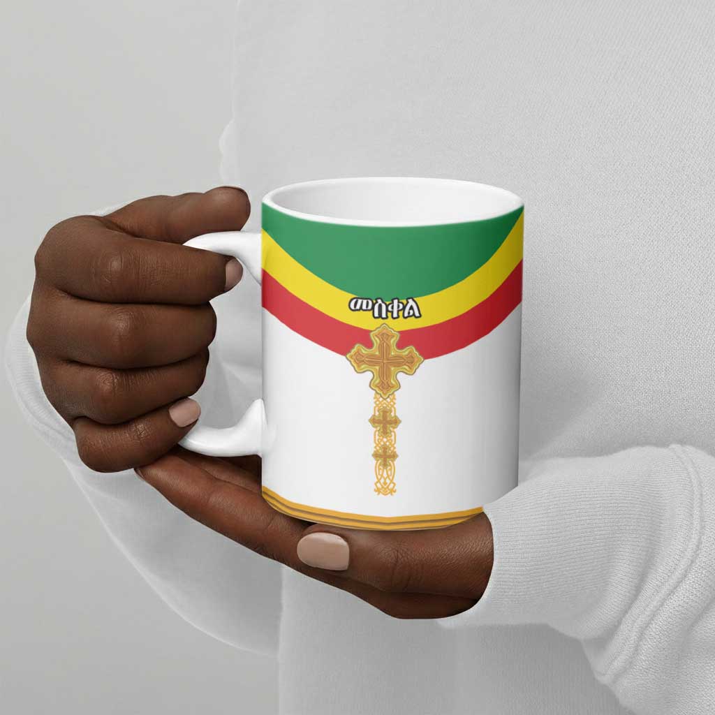 Ethiopia Meskel Ceramic Mug Ethiopian Cross