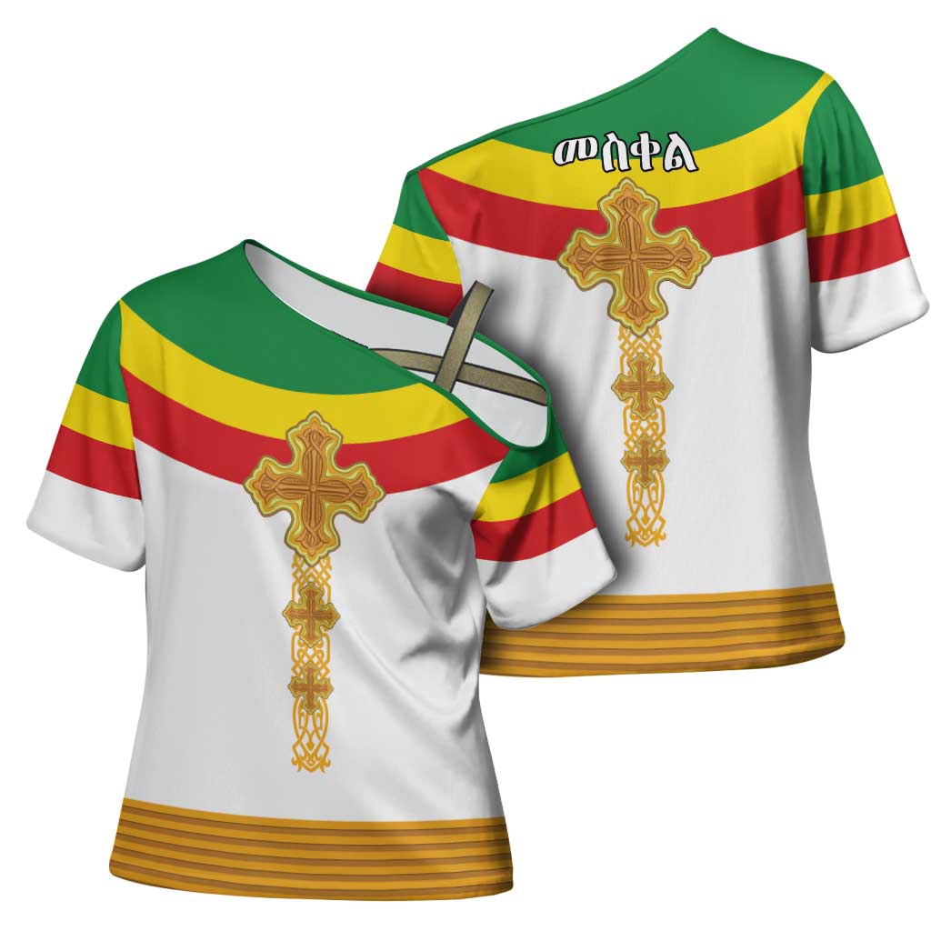 Ethiopia Meskel Cross Shoulder Shirt Ethiopian Cross