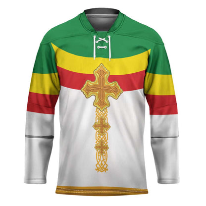 Ethiopia Meskel Hockey Jersey Ethiopian Cross