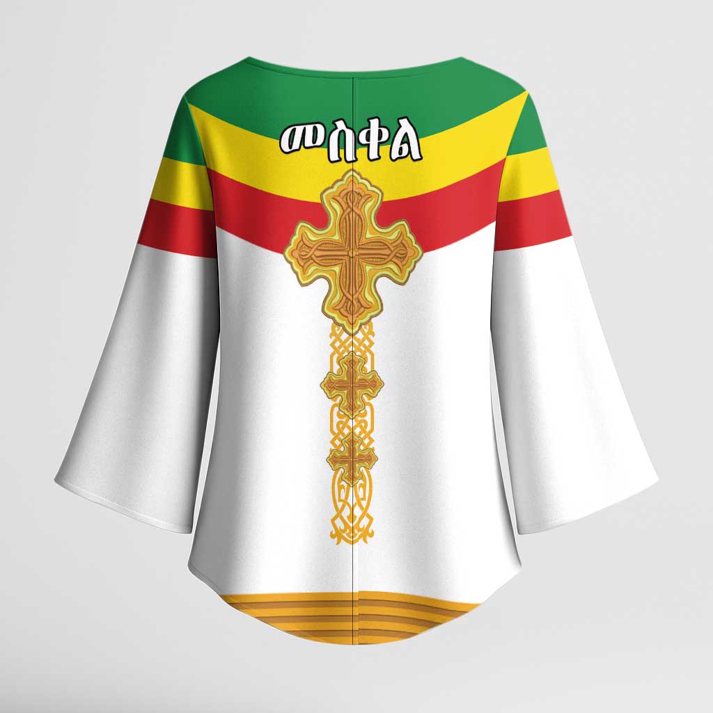 Ethiopia Meskel Kimono Sleeve Blouse Ethiopian Cross